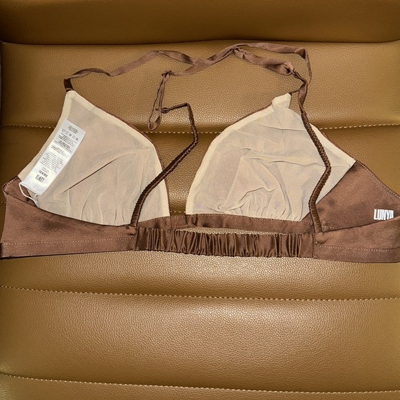 Lunya Stretch Stripe Bralette Brown Bra. Only tried on once. - Picture 6 of 8
